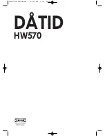 Предварительный просмотр 1 страницы IKEA DATID HW570 User And Maintenance Manual