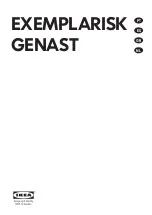 IKEA EXEMPLARISK GENAST Manual preview