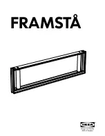 Предварительный просмотр 1 страницы IKEA FRAMSTA Instructions Manual