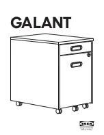 Предварительный просмотр 1 страницы IKEA GALANT DRAWER UNIT/CASTERS 18X25" Instructions Manual