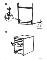 Предварительный просмотр 12 страницы IKEA GALANT DRAWER UNIT/CASTERS 18X25" Instructions Manual