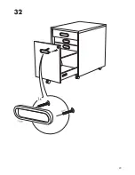 Предварительный просмотр 23 страницы IKEA GALANT DRAWER UNIT/CASTERS 18X25" Instructions Manual