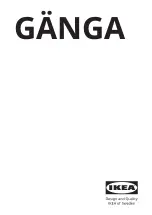 Preview for 1 page of IKEA GANGA Manual