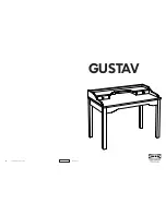 IKEA GUSTAV DESK/SHELF UNIT 43X24" Instructions Manual предпросмотр