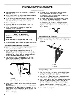 Предварительный просмотр 8 страницы IKEA IHW2530BS1 Installation Instructions And Use & Care Manual