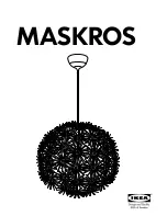 IKEA MASKROS Assembly Instructions Manual предпросмотр