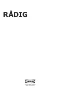 Предварительный просмотр 1 страницы IKEA Radig Instructions Manual