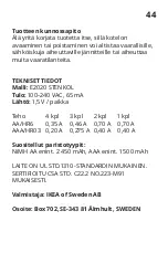 Предварительный просмотр 44 страницы IKEA STENKOL Manual