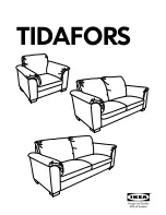 IKEA TIDAFORS Assembly Instructions Manual предпросмотр