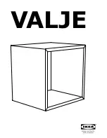 IKEA VALJE Assembly Manual предпросмотр