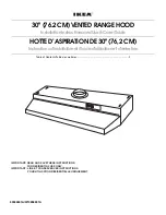 IKEA Vented Range Hood Installation Instructions And Use & Care Manual предпросмотр