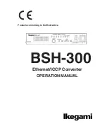 Ikegami BSH-300 Operation Manual preview