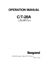 Предварительный просмотр 1 страницы Ikegami C/T-20A Operation Manual