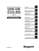 Предварительный просмотр 3 страницы Ikegami CCU-430 Operation Manual