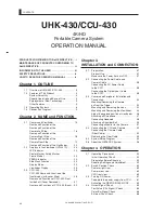 Предварительный просмотр 16 страницы Ikegami CCU-430 Operation Manual