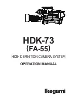 Предварительный просмотр 1 страницы Ikegami FA-55 Operation Manual