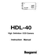 Ikegami HDL-40 Instruction Manual предпросмотр