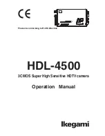 Ikegami HDL-4500 Operation Manual preview