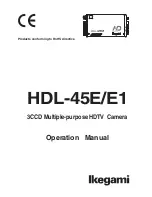 Ikegami HDL-45E Operation Manual предпросмотр