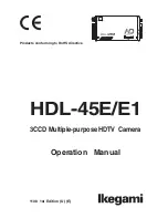 Preview for 3 page of Ikegami HDL-45E Operation Manual