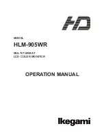 Ikegami HLM-905WR Operation Manual предпросмотр