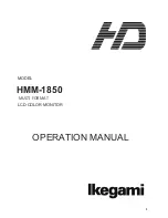 Предварительный просмотр 1 страницы Ikegami HMM-1850 Operation Manual