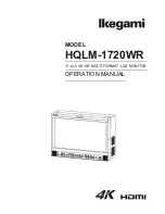 Ikegami HQLM-1720WR Operation Manual предпросмотр