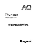 Ikegami HTM-1917R Operation Manual предпросмотр