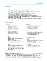 Предварительный просмотр 2 страницы Ikegami HTM-2070R Specifications