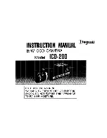 Предварительный просмотр 1 страницы Ikegami ICD-200 Instruction Manual