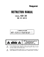 Preview for 1 page of Ikegami ICD-30 Instruction Manual