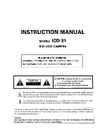 Preview for 1 page of Ikegami ICD-31 Instruction Manual