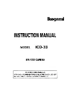 Preview for 1 page of Ikegami ICD-33 Instruction Manual