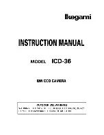 Предварительный просмотр 1 страницы Ikegami ICD-36 Instruction Manual