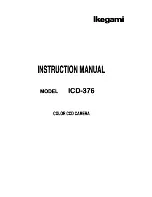 Предварительный просмотр 1 страницы Ikegami ICD-376 Instruction Manual