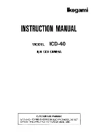 Ikegami ICD-40 Instruction Manual предпросмотр