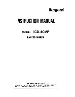 Предварительный просмотр 1 страницы Ikegami ICD-40VP Instruction Manual