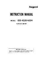 Предварительный просмотр 1 страницы Ikegami ICD-4220 Instruction Manual