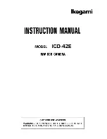 Предварительный просмотр 1 страницы Ikegami ICD-42E Instruction Manual