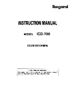 Ikegami ICD-700 Instruction Manual preview