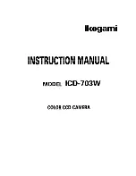 Предварительный просмотр 1 страницы Ikegami ICD-703W Instruction Manual