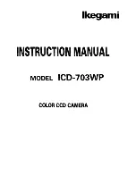 Предварительный просмотр 1 страницы Ikegami ICD-703WP Instruction Manual