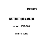 Ikegami ICD-803 Instruction Manual предпросмотр