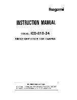 Предварительный просмотр 1 страницы Ikegami ICD-810-24 Instruction Manual