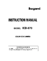 Предварительный просмотр 1 страницы Ikegami ICD-870 Series Instruction Manual