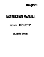 Предварительный просмотр 1 страницы Ikegami ICD-870P Instruction Manual