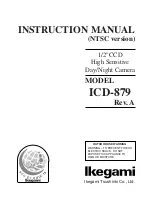 Ikegami ICD-879 Instruction Manual preview