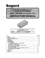 Ikegami ICD-880 Instruction Manual предпросмотр