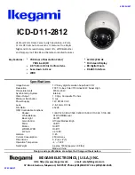 Предварительный просмотр 1 страницы Ikegami ICD-D11-2812 Spec Sheet