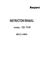 Ikegami ICD-FA41 Instruction Manual предпросмотр